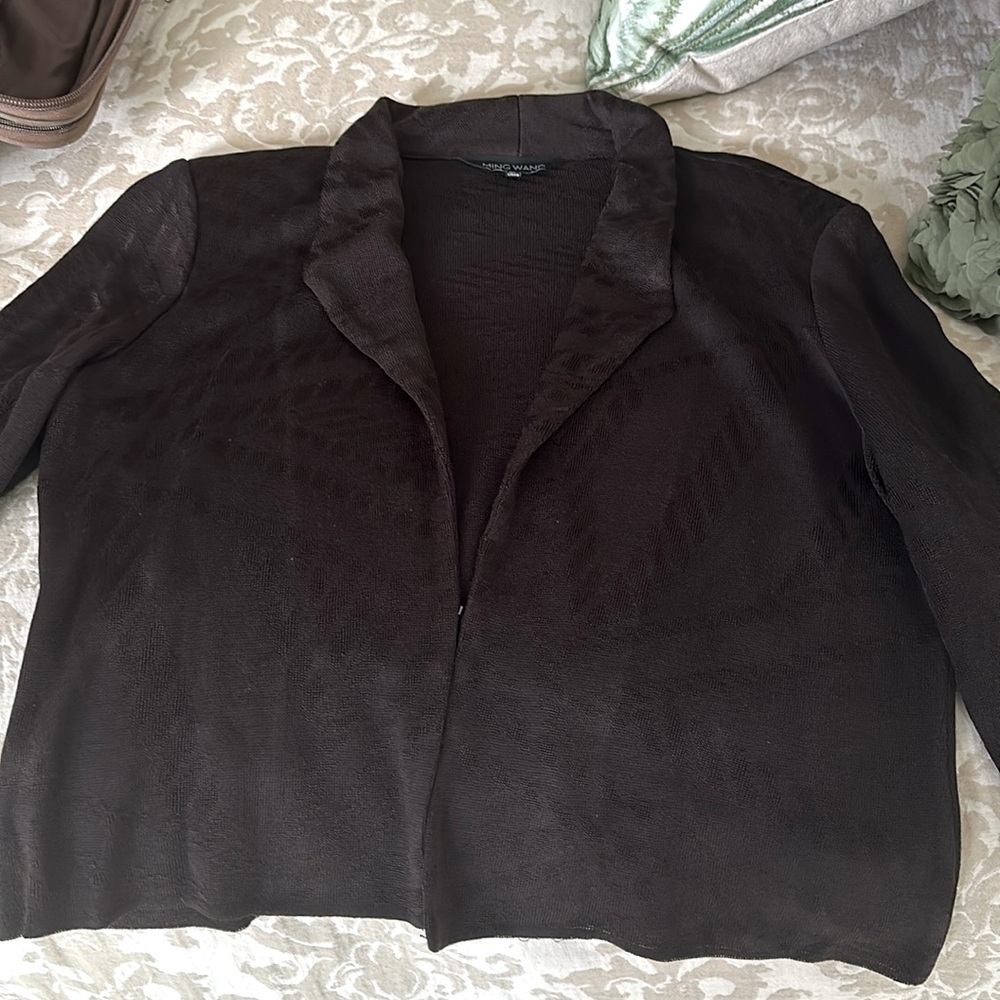 Ming Wang PL chocolate brown blazer